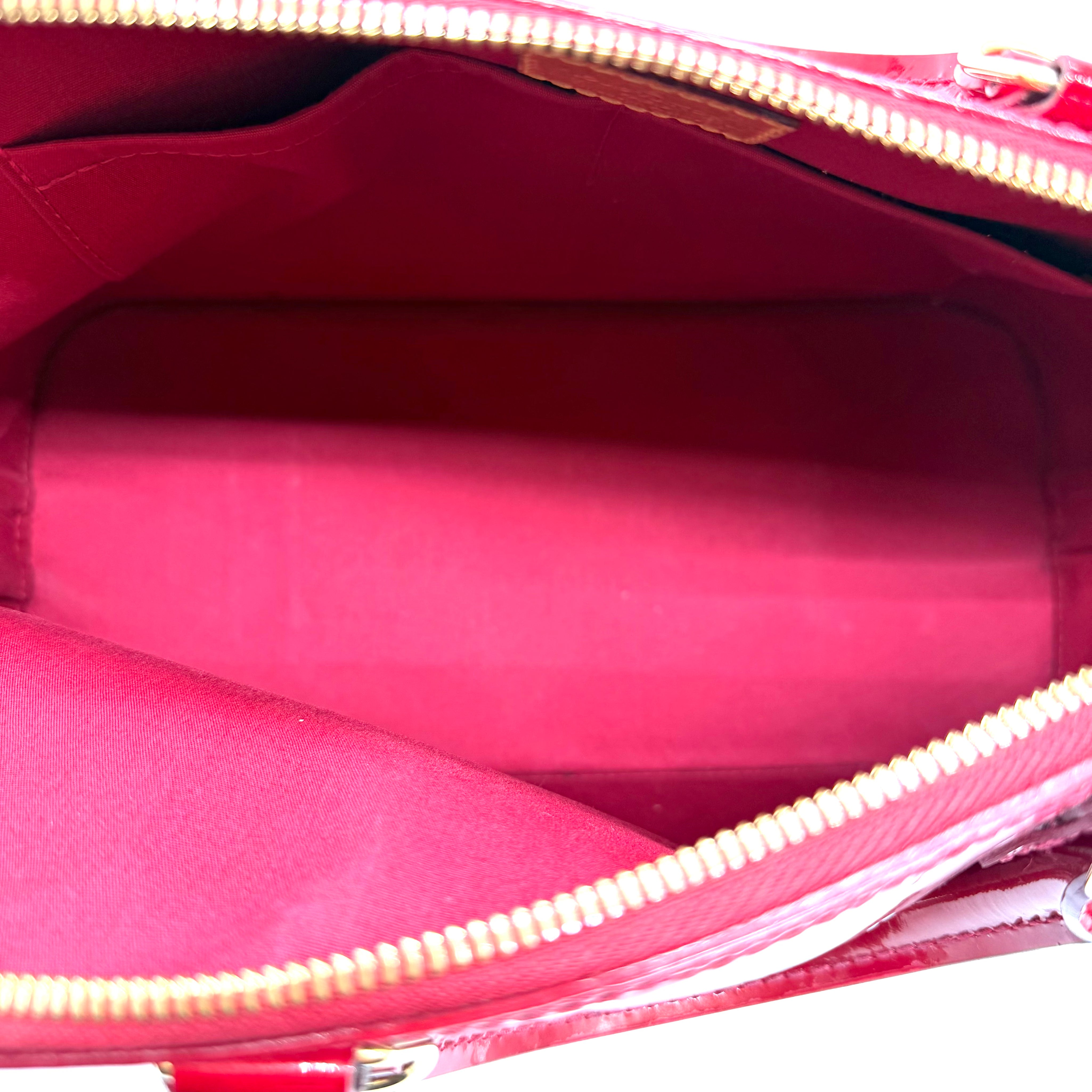 Louis Vuitton | Alma PM Handbag | Red Monogram Vernis | Gold-Tone Hardware