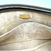 Gucci Vintage GG Plus Monogram Clutch | Beige & Brown | Gold-Tone Hardware (27cm)