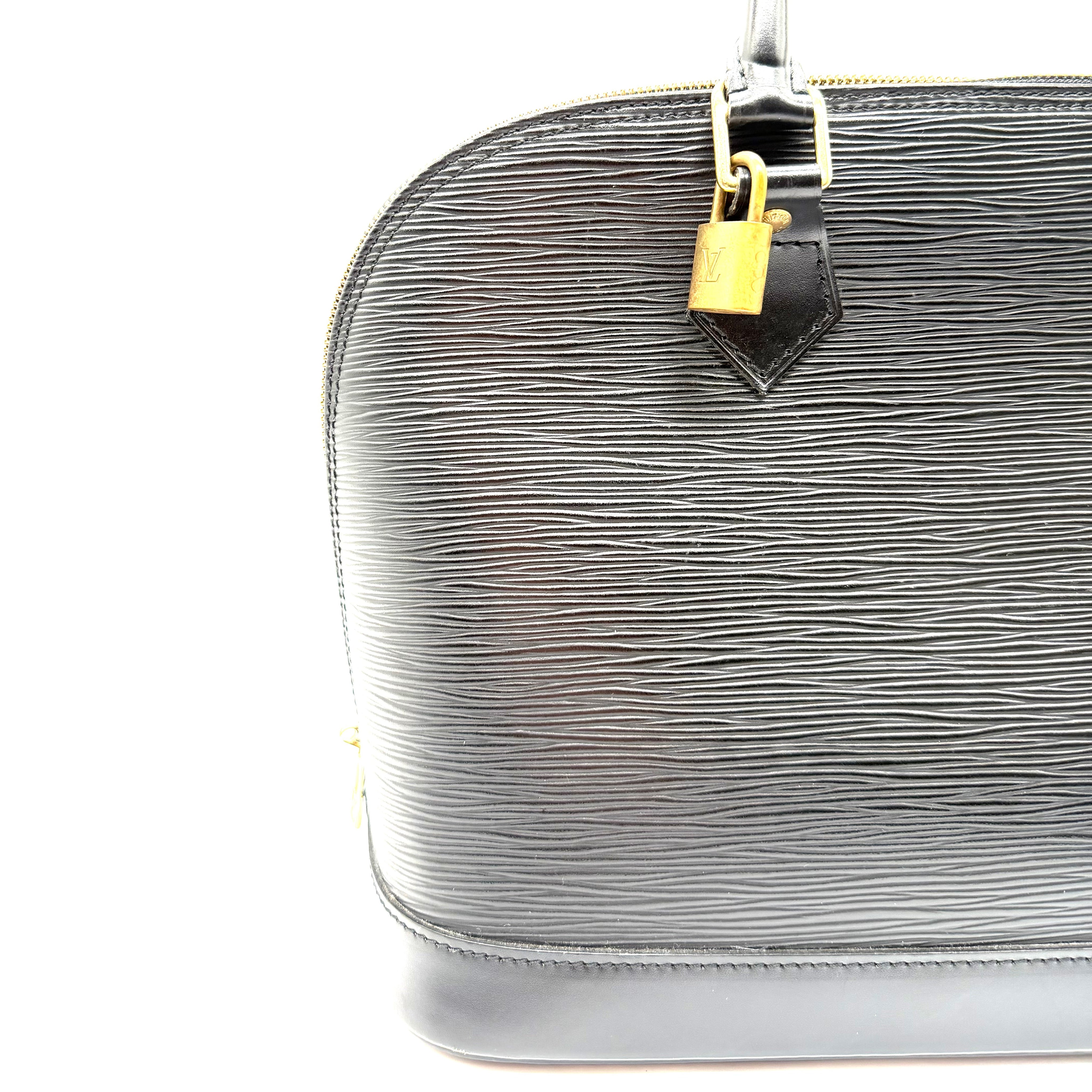 Louis Vuitton | Alma PM Handbag | Black Epi Leather | Gold-Tone Hardware