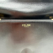 Vintage Celine Ring-Clasp Shoulder Bag | Black Leather | Gold-Tone Hardware