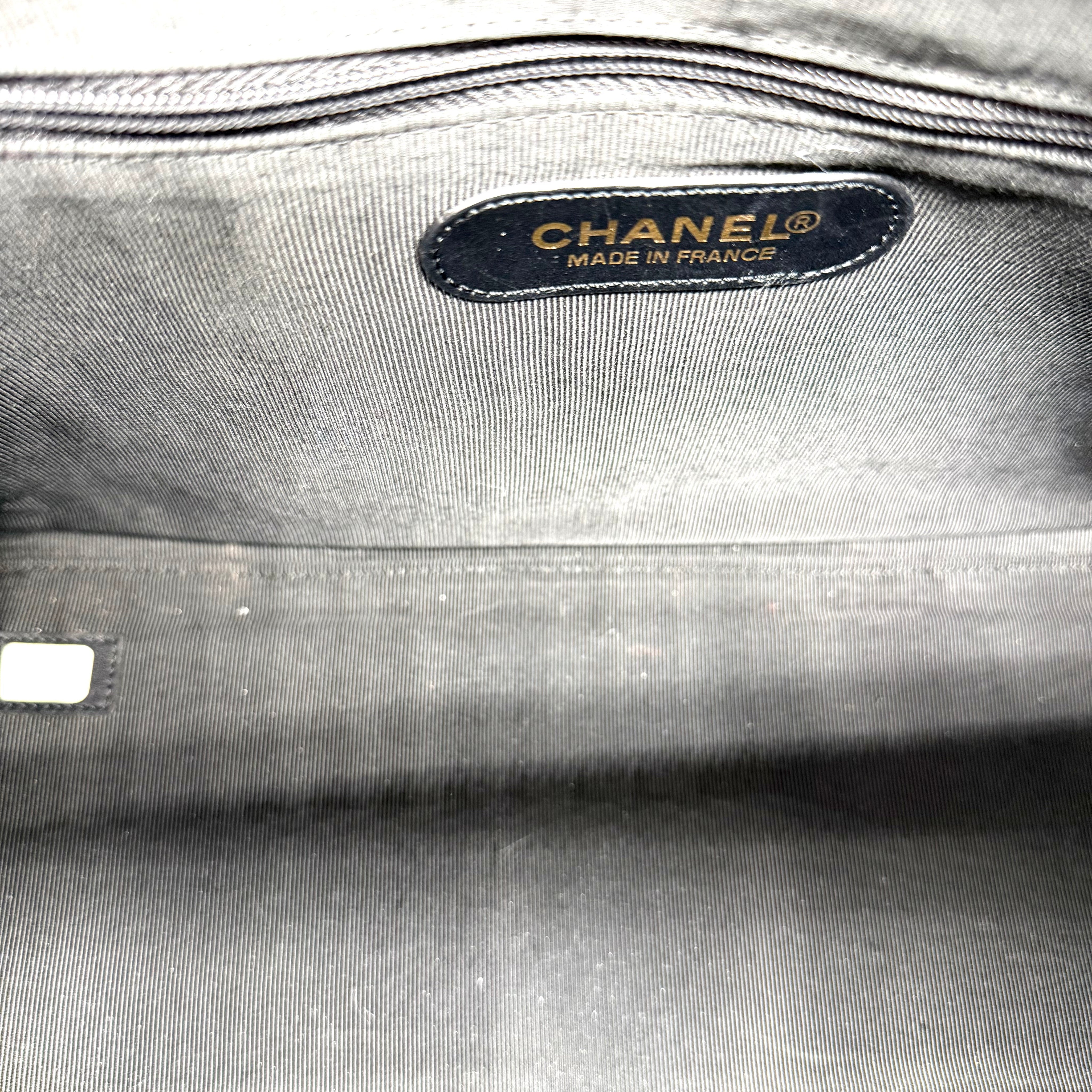 Chanel | Vintage CC Boston Bag | Black Patent Leather | Gold-Tone Hardware