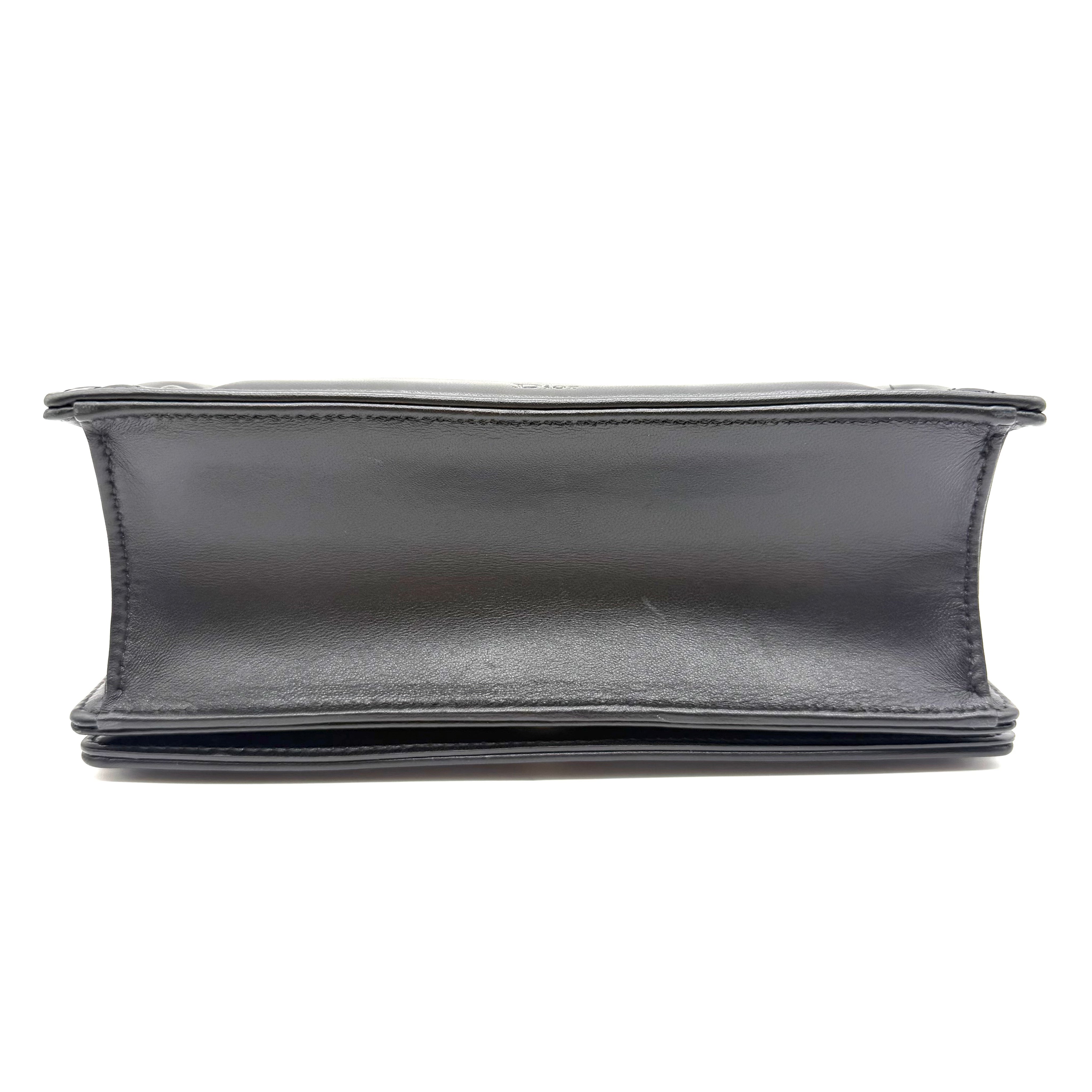Dior Diorama Flap Shoulder Bag | Black Archicannage Leather | Gold-Tone Hardware
