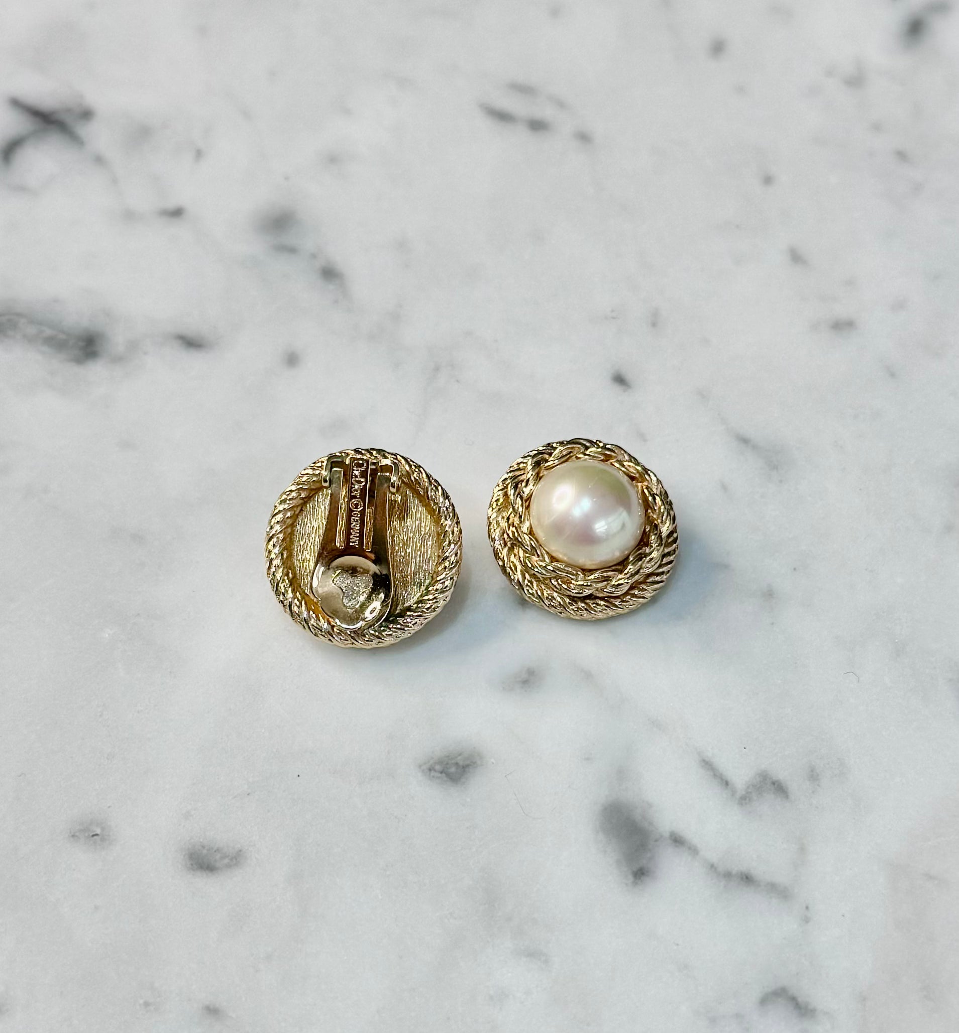 Christian Dior Pearl Earrings