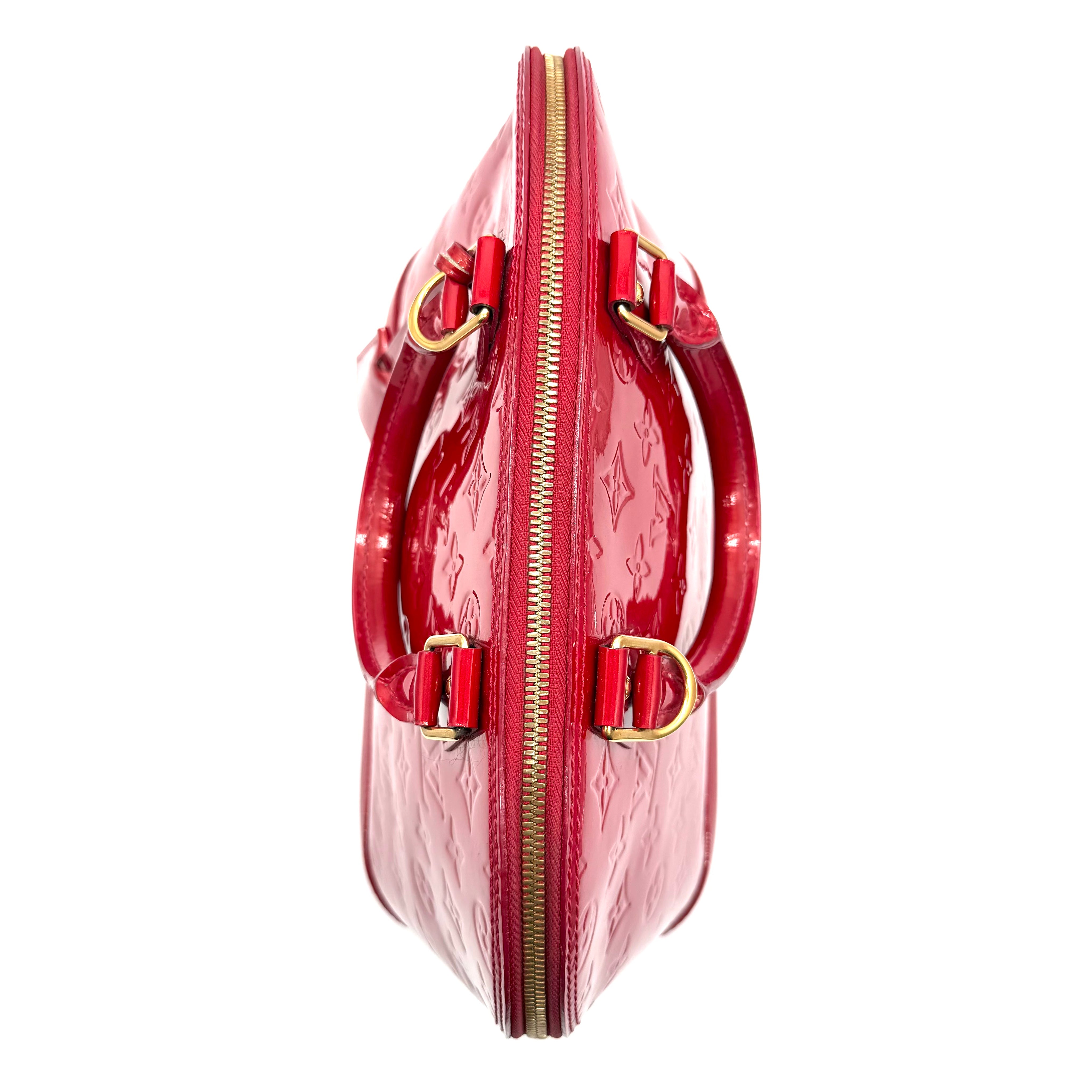 Louis Vuitton | Alma PM Handbag | Red Monogram Vernis | Gold-Tone Hardware