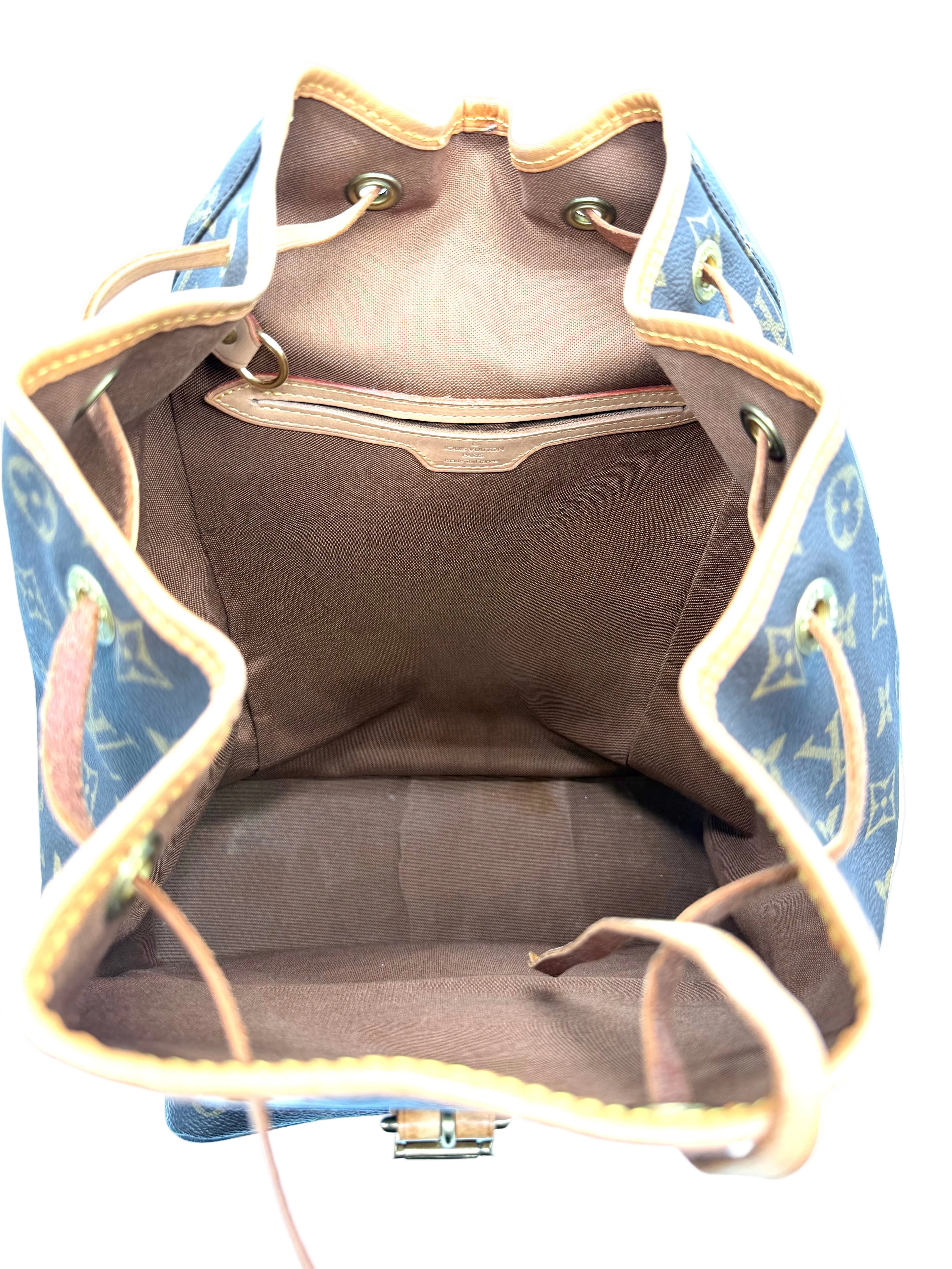 Louis Vuitton Montsouris GM Backpack | Monogram Canvas & Vachetta Leather | Gold-Tone Hardware