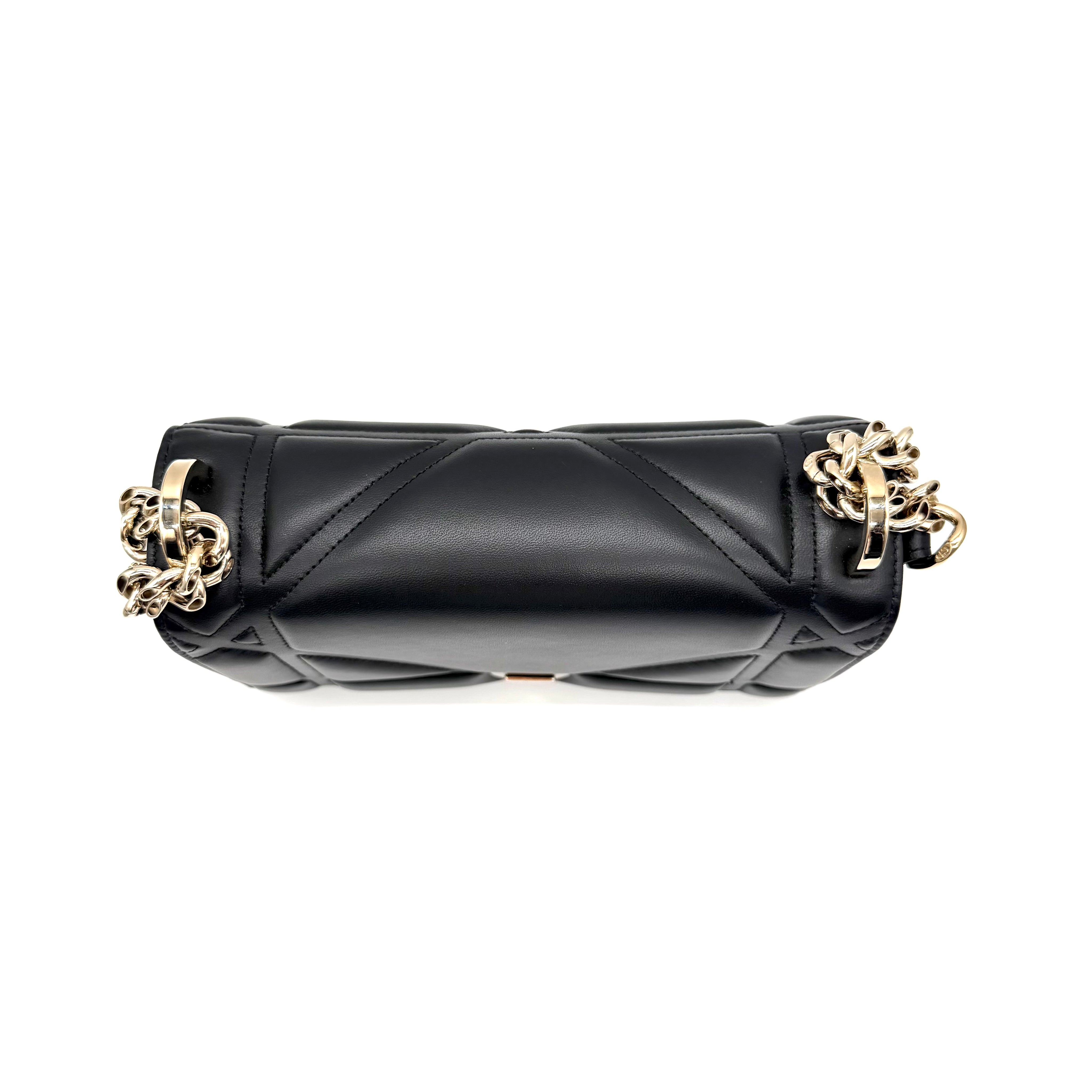 Dior Diorama Flap Shoulder Bag | Black Archicannage Leather | Gold-Tone Hardware
