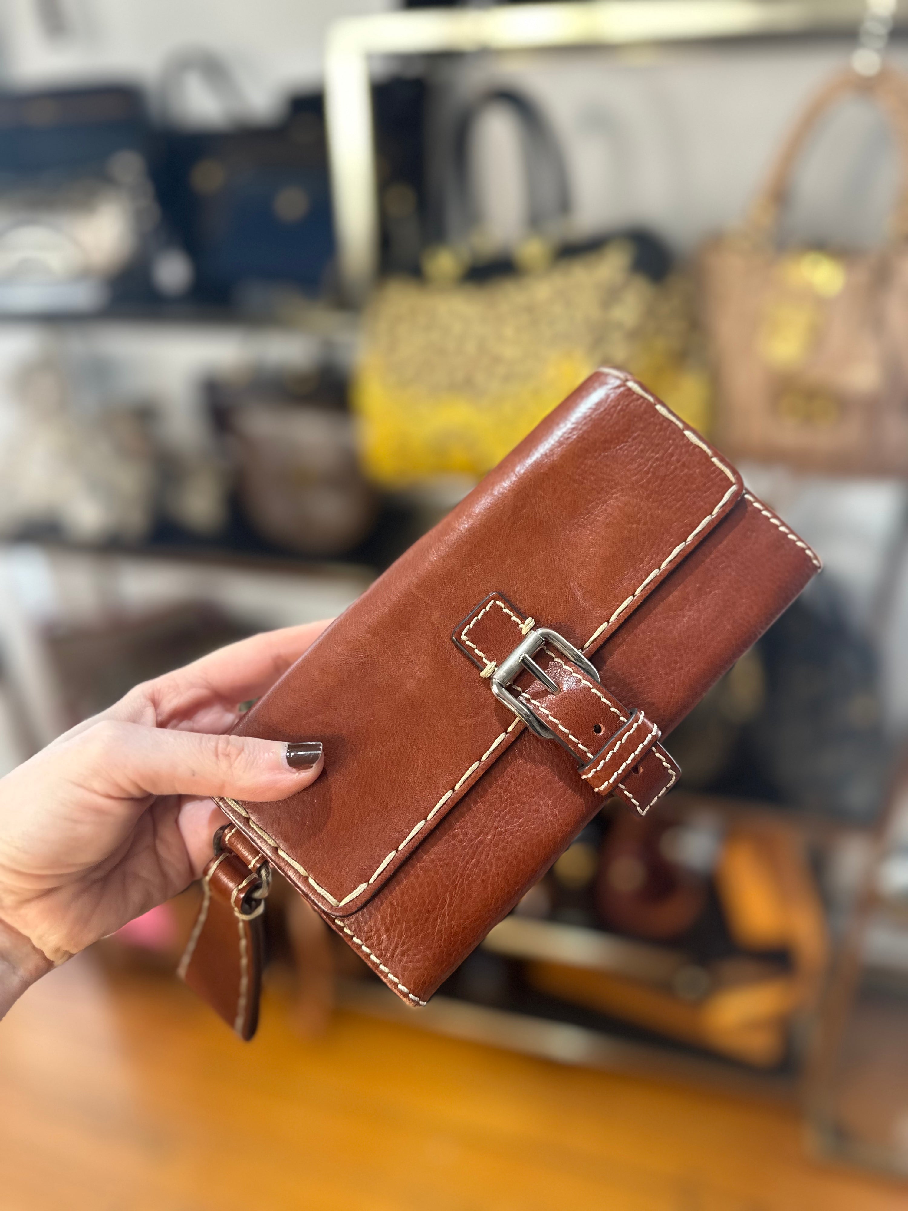 Chloe Tan Leather Bag with Wallet