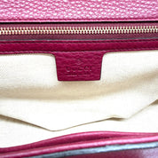 Gucci Bamboo Top Handle Bag | Burgundy Leather | Gold-Tone Hardware