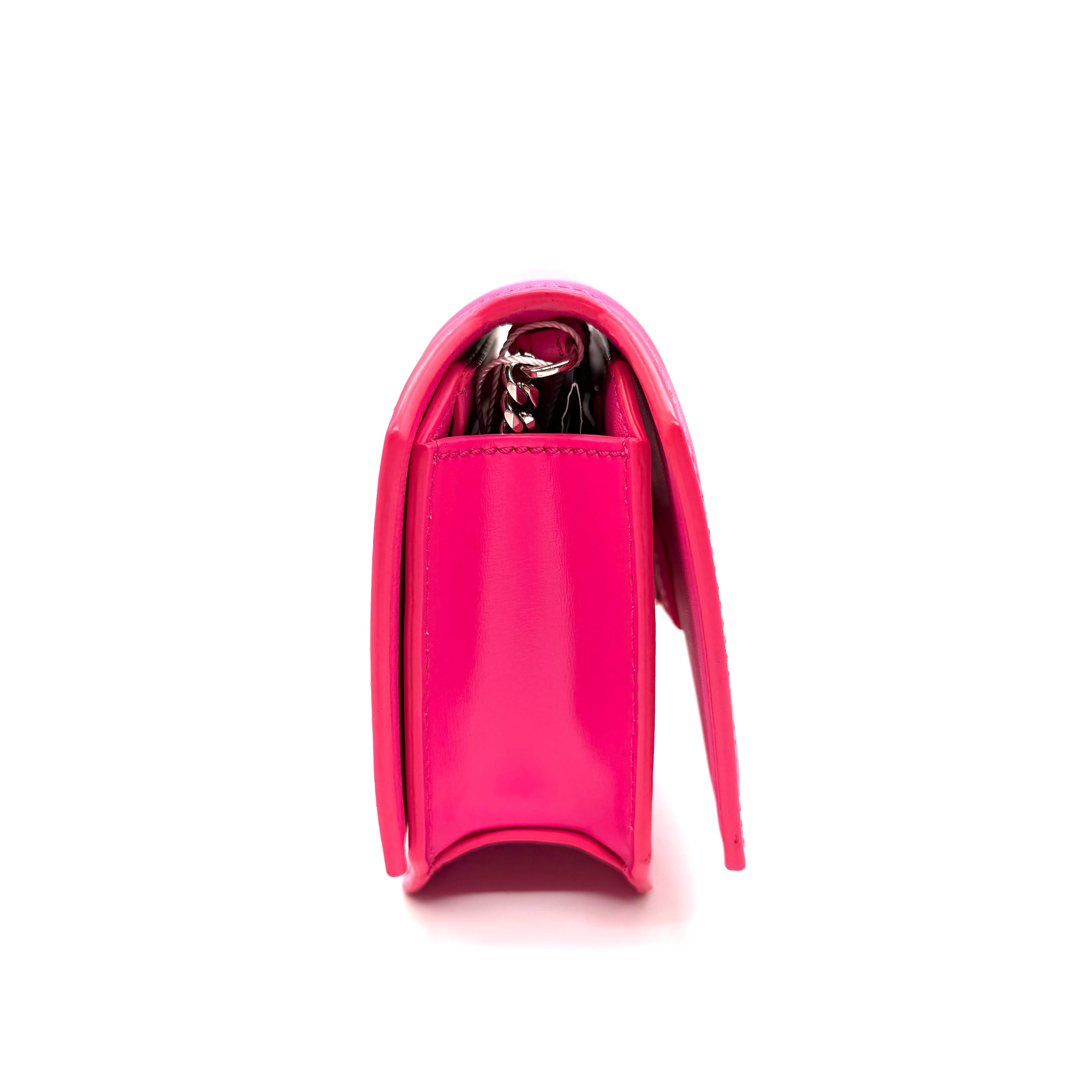 Givenchy Bow Cut Chain Shoulder Bag | Fuchsia Pink Leather | Silver-Tone Hardware