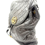 Chanel Quilted Backpack | Black Leather | Gold-Tone Hardware