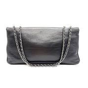 Chanel | 2.55 Reissue East-West Accordion Flap Bag | Black Lambskin | Silver-Tone Hardware