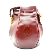 Cartier | Must de Cartier Vintage Bucket Shoulder Bag | Burgundy Leather | Gold-Tone Hardware