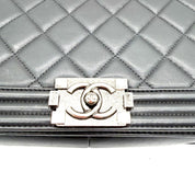 Chanel Boy Flap Shoulder Bag | Black Quilted Leather | Silver-Tone Hardware