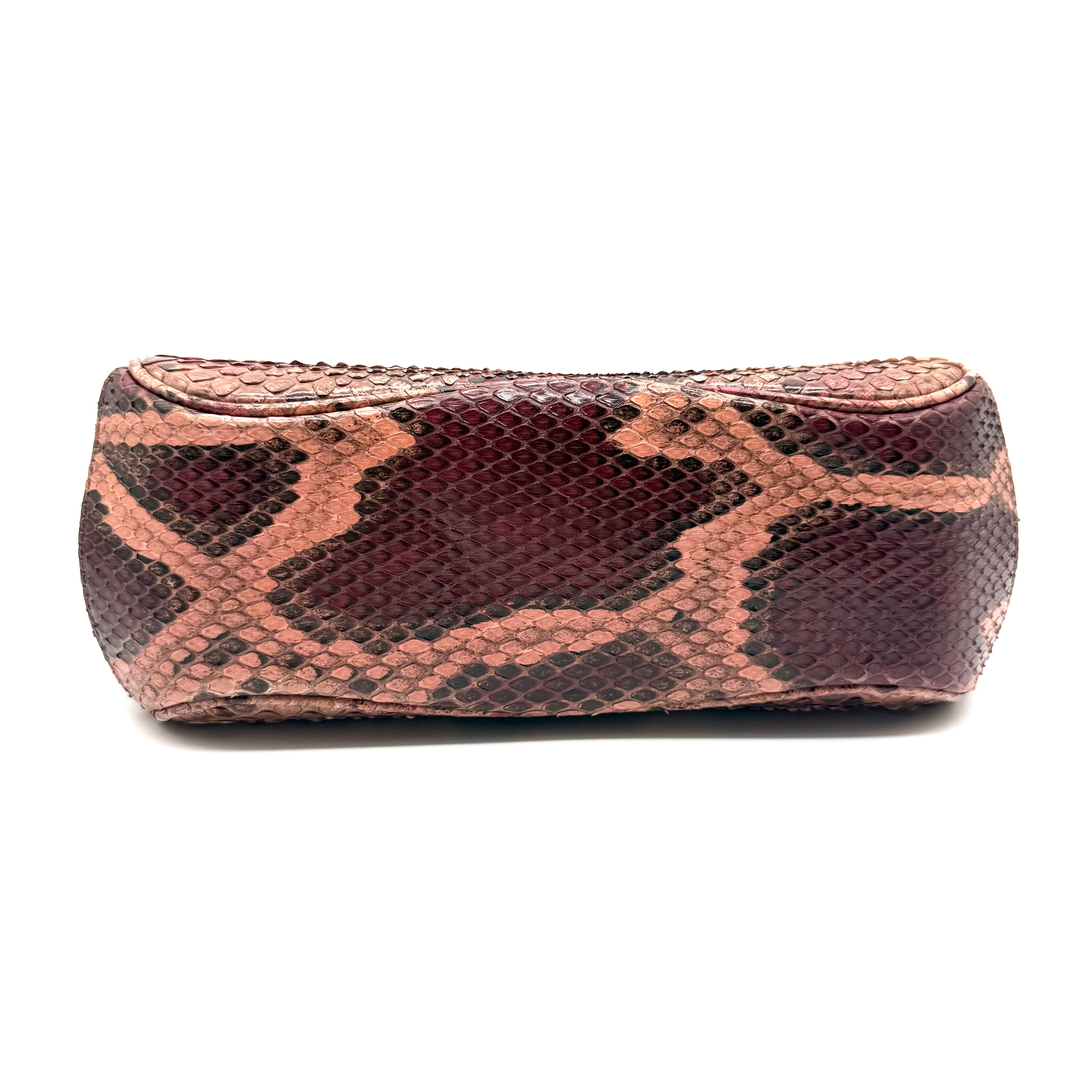 Gucci Lady Lock Bamboo Top Handle Bag | Multicolour Python | Silver-Tone Hardware