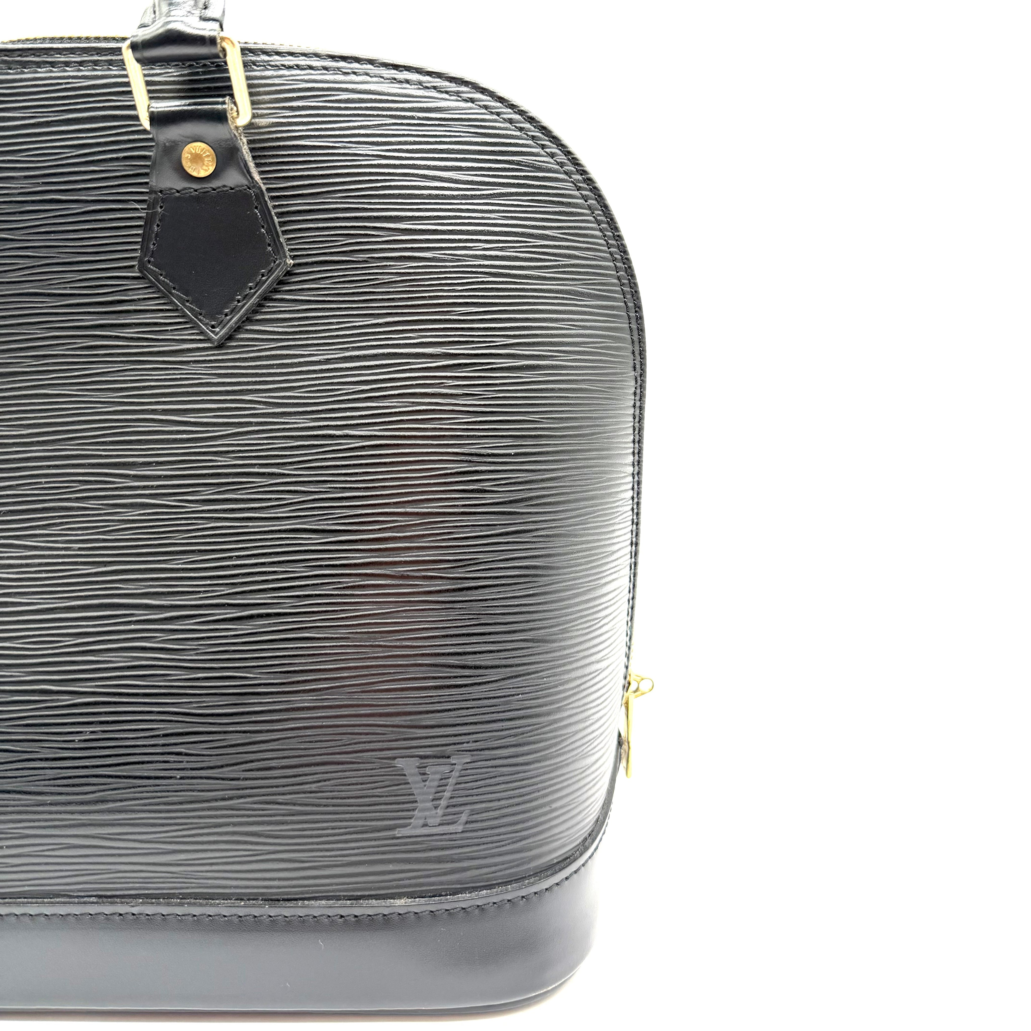 Louis Vuitton | Alma PM Handbag | Black Epi Leather | Gold-Tone Hardware