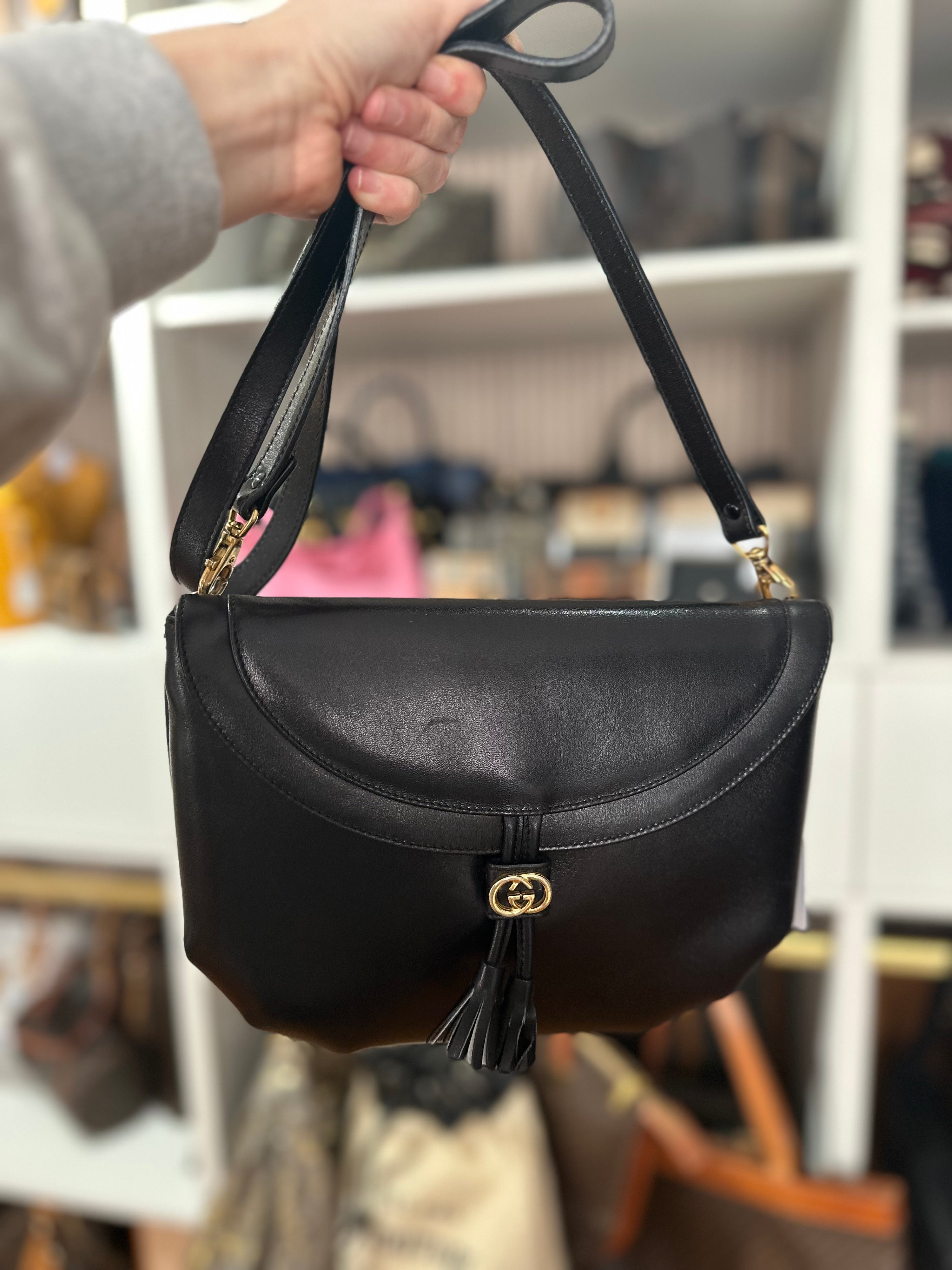 Gucci Black Tassel Crossbody Bag