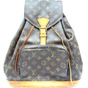 Louis Vuitton Montsouris GM Backpack | Monogram Canvas & Vachetta Leather | Gold-Tone Hardware