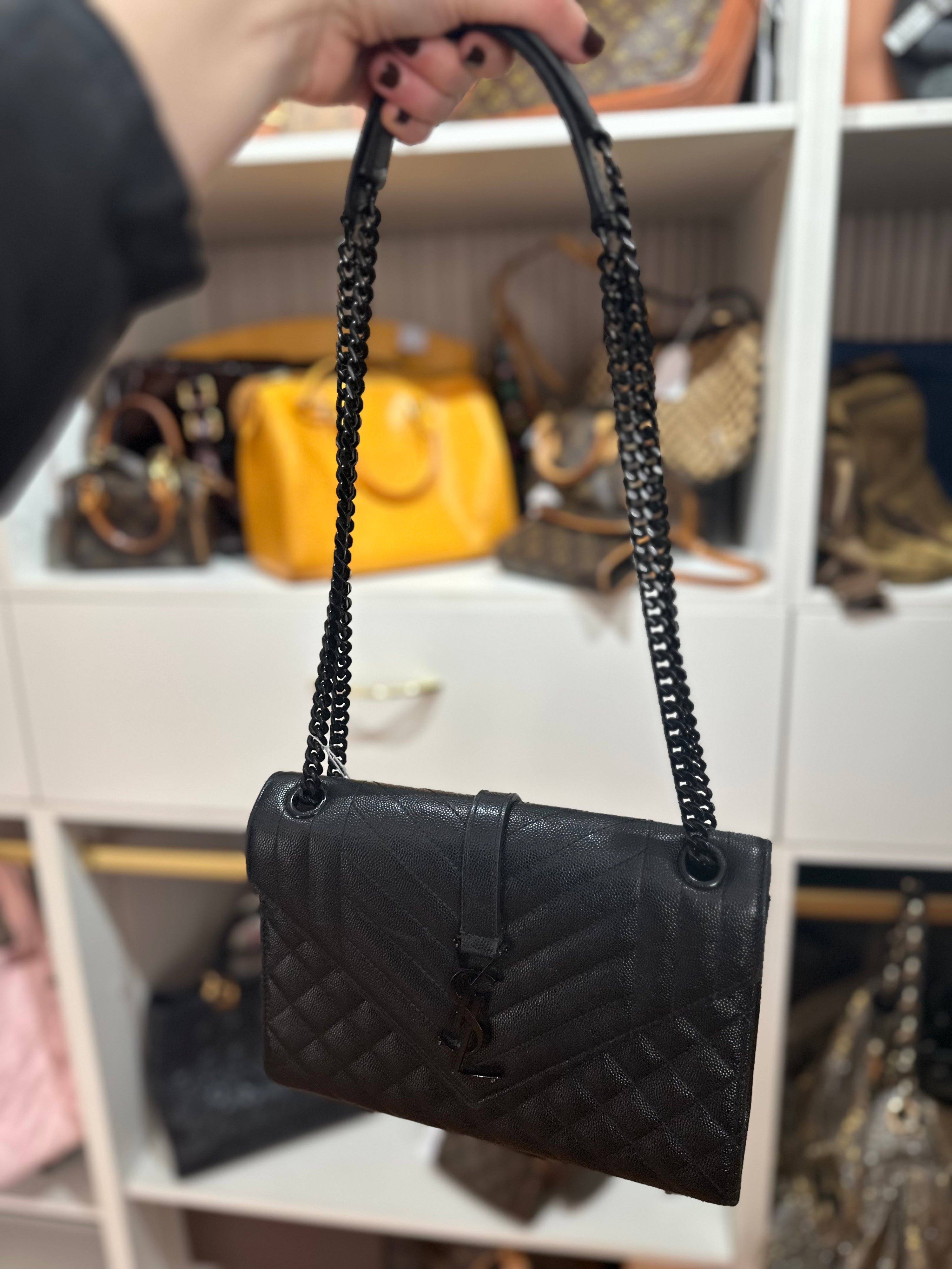 YSL Black Hardware and Leather Bag