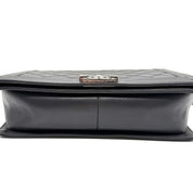 Chanel Boy Flap Shoulder Bag | Black Quilted Leather | Silver-Tone Hardware