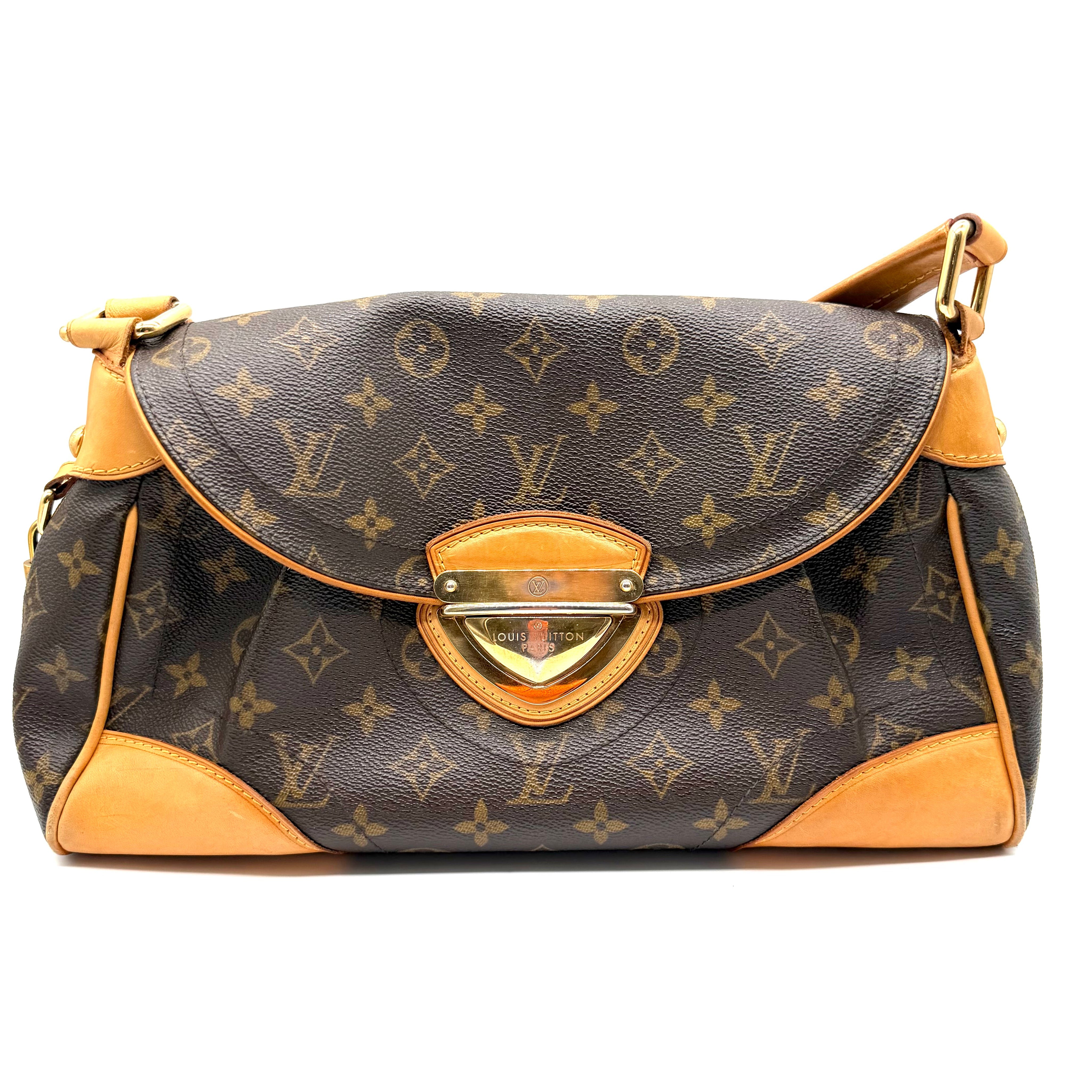 Louis Vuitton Beverly GM Shoulder Bag | Monogram Canvas & Vachetta Leather | Gold-Tone Hardware