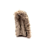 Miu Miu | Crystal Pleated Shoulder Bag | Beige Linen | Silver-Tone Hardware (22cm)