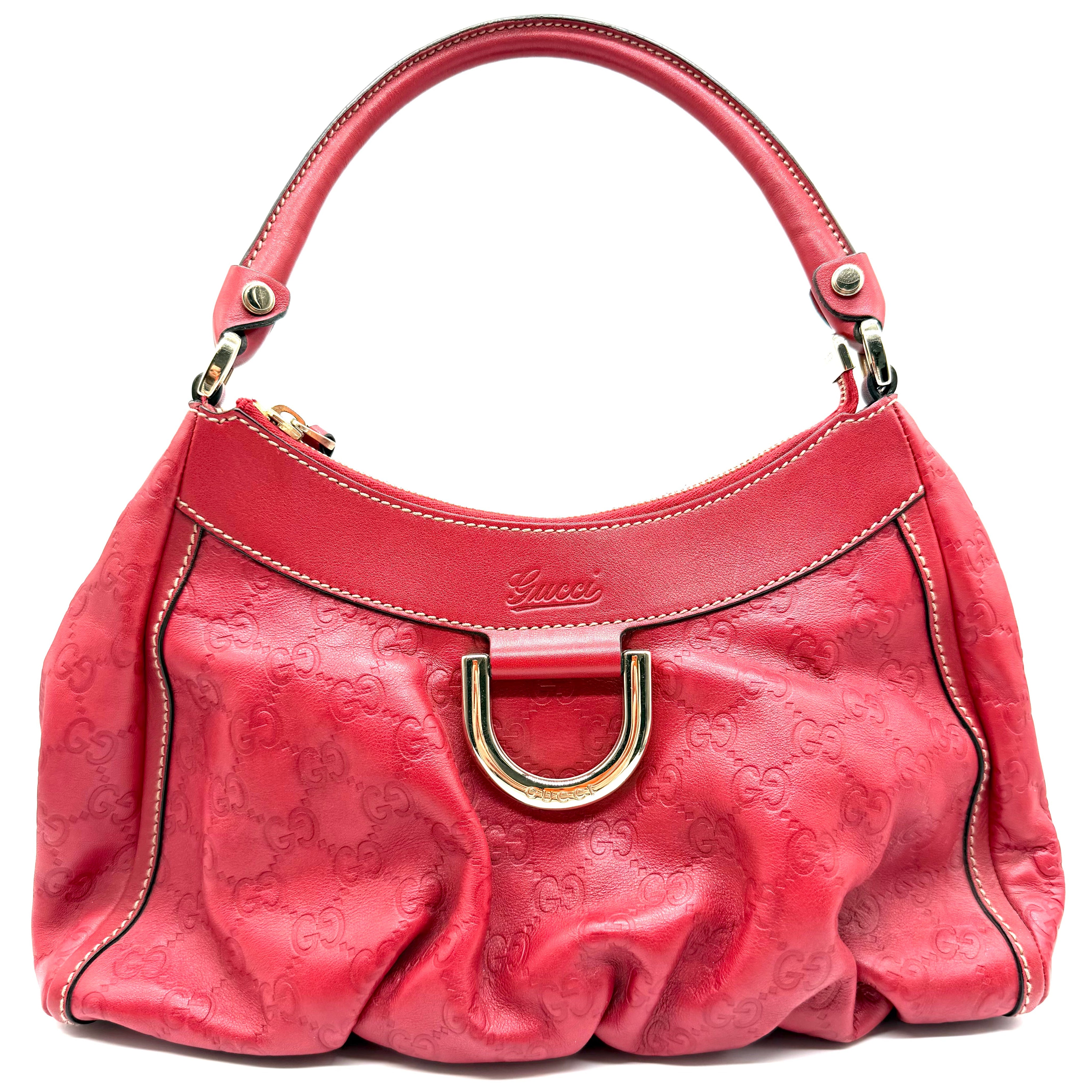 Gucci |  D-Ring Hobo Bag | Guccissima Leather | Gold-Tone Hardware (30CM)