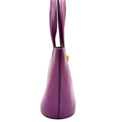 Vintage Céline Bucket Tote Bag | Magenta Leather | Gold-Tone Hardware
