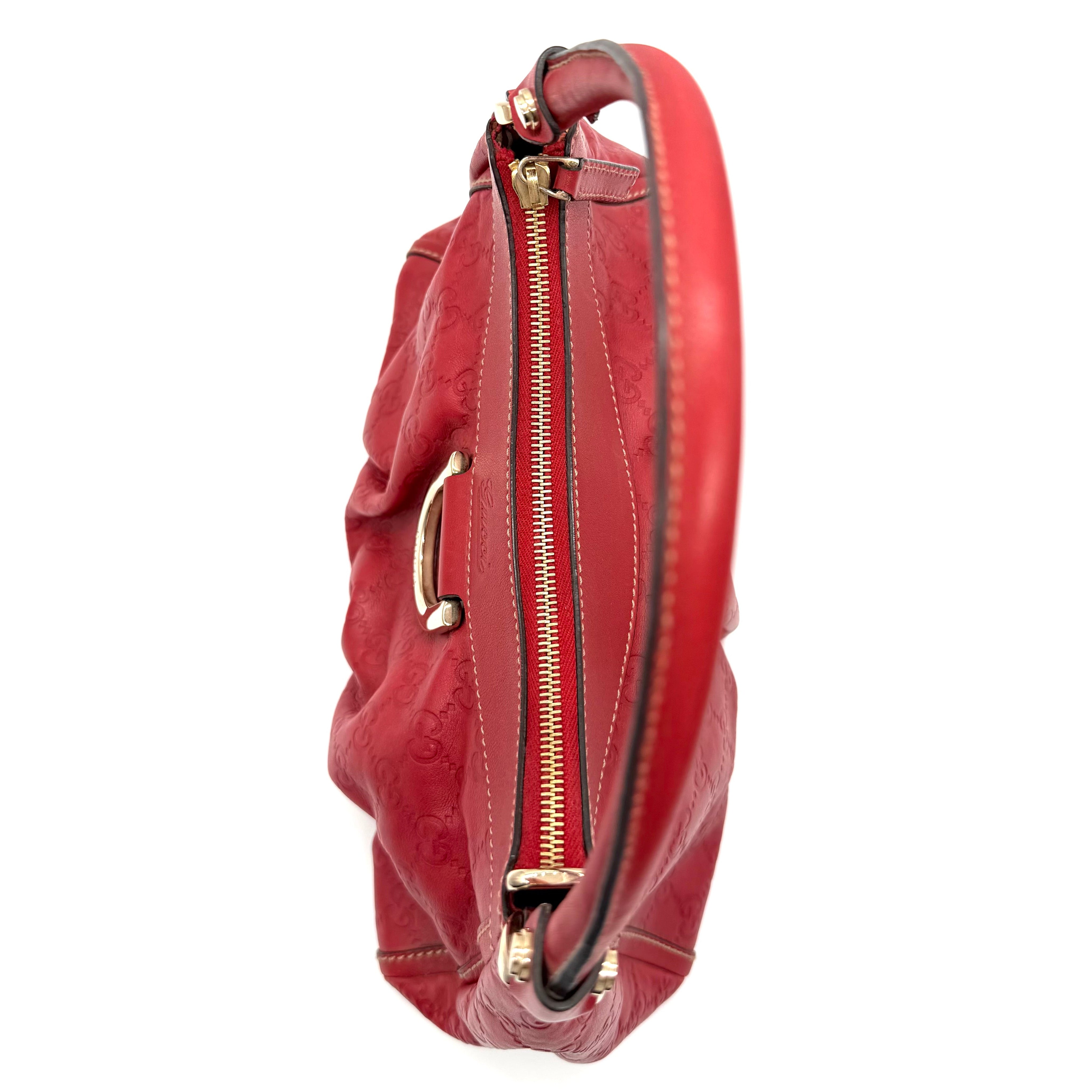 Gucci |  D-Ring Hobo Bag | Guccissima Leather | Gold-Tone Hardware (30CM)
