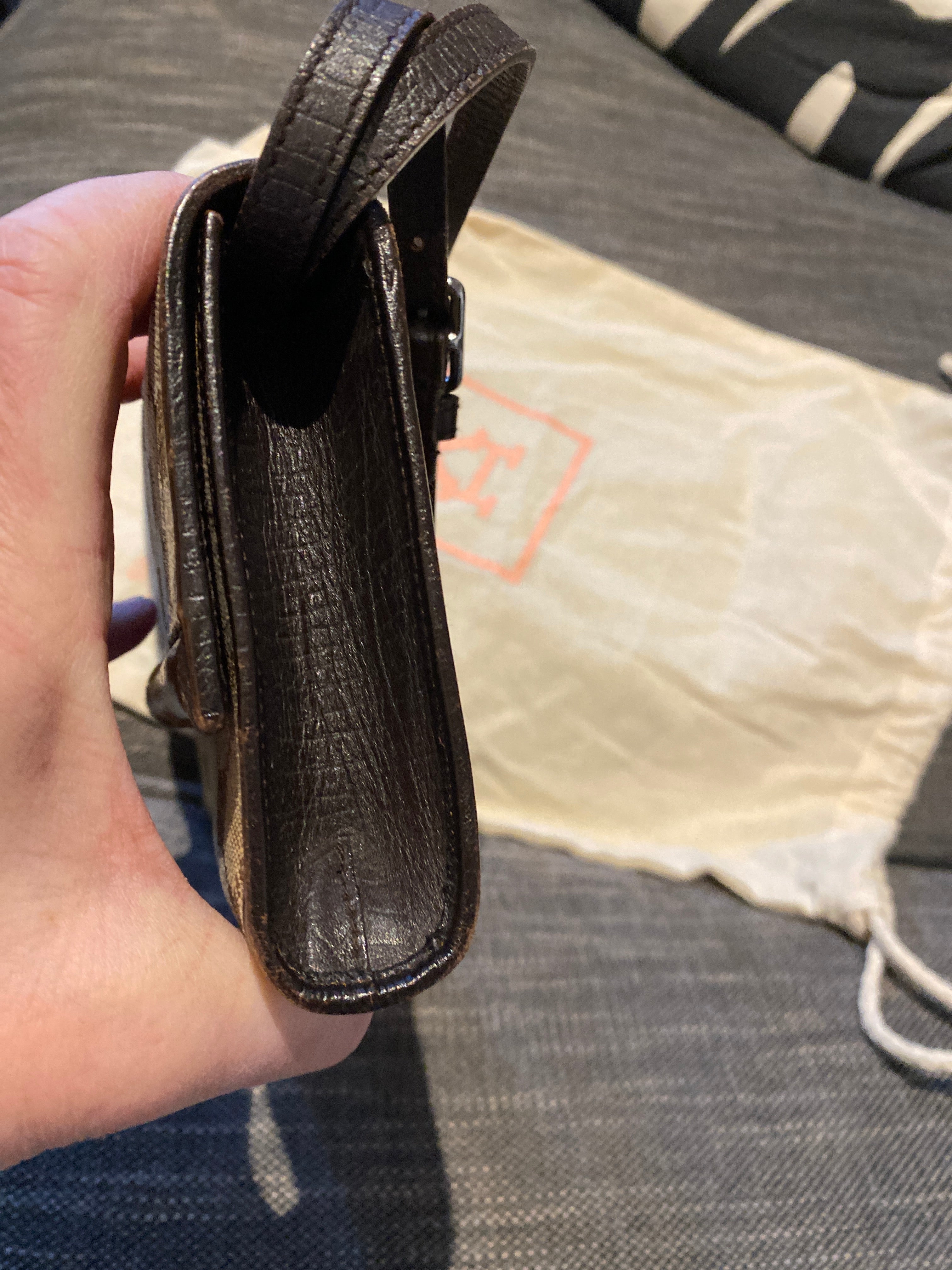 Gucci Monogram Bamboo Crossbody/Clutch