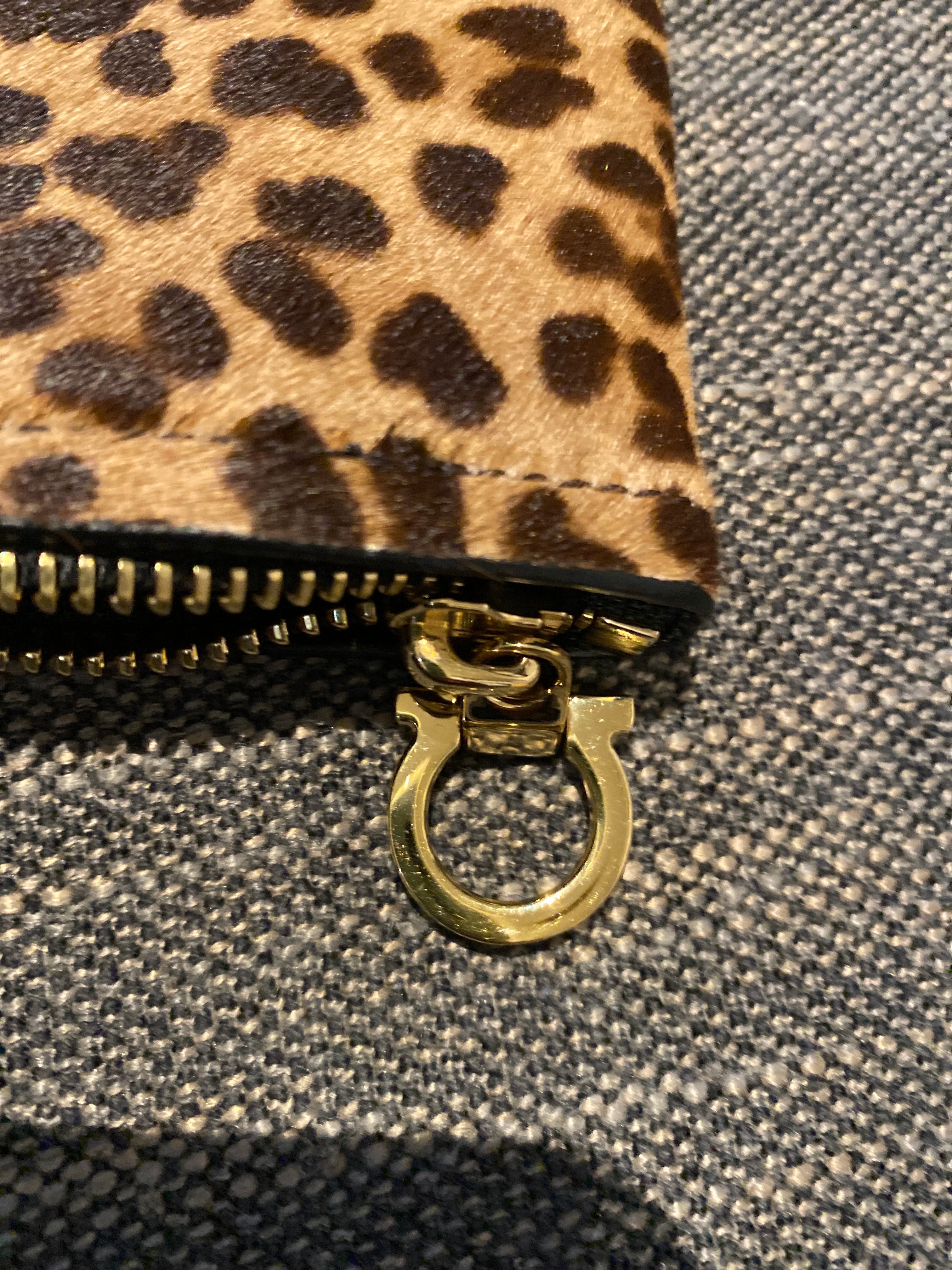 Salvatore Ferragamo Leopard Print Clutch