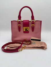 Miu Miu | Madras Satchel Crossbody Bag | Goatskin | Gold Hardware