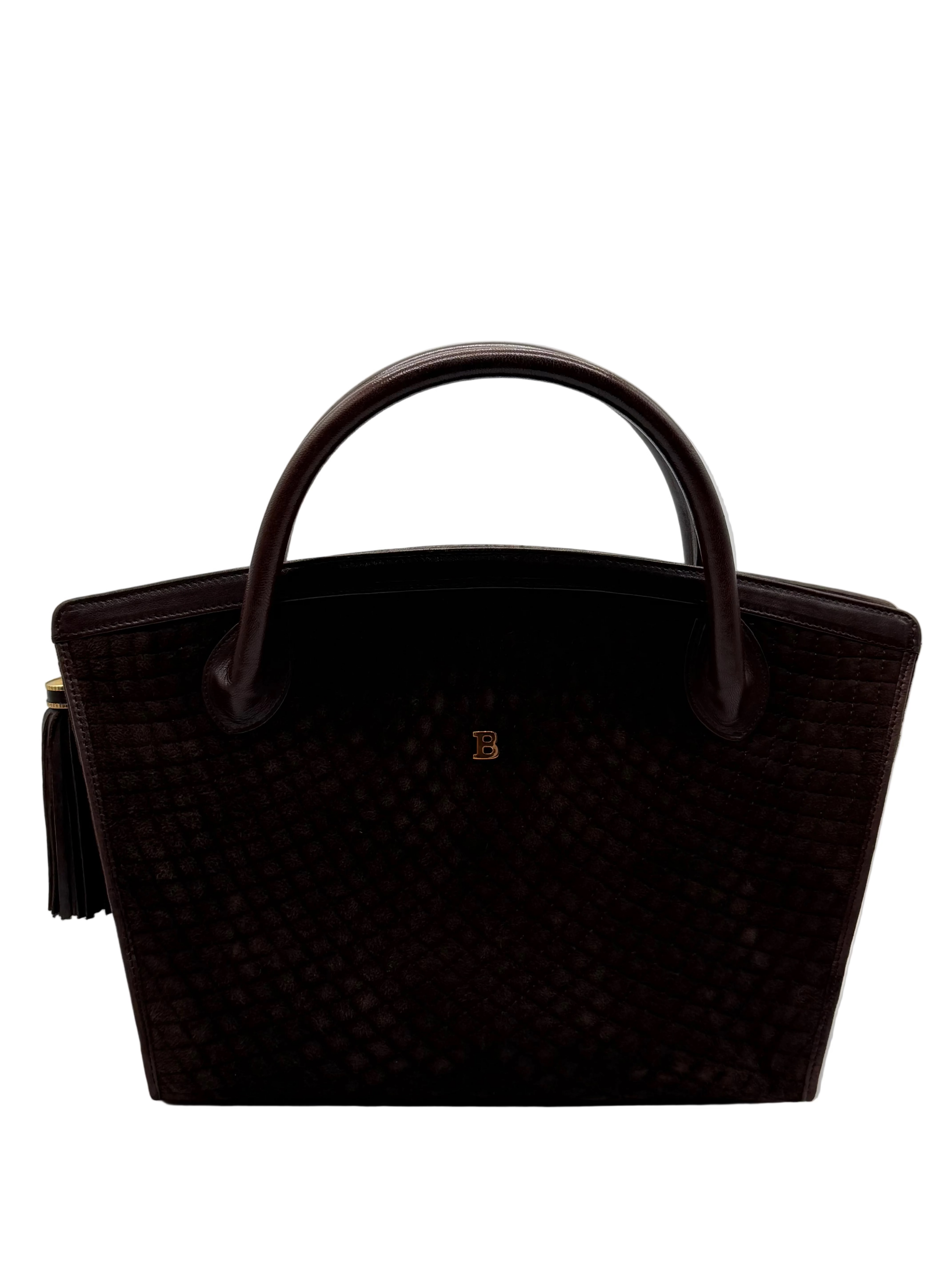 Bally Brown Suede Vintage | Gold Tassel hardware