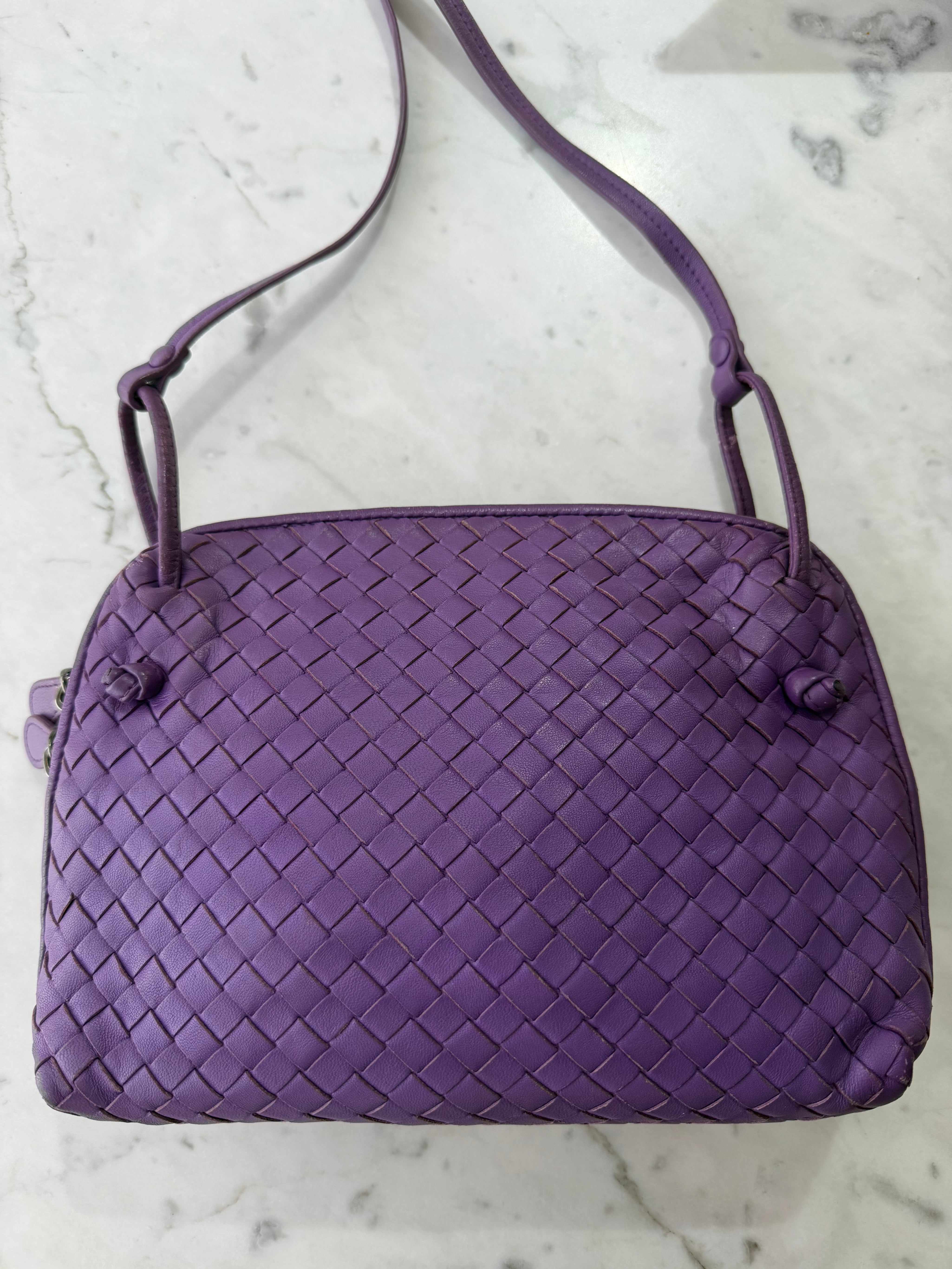Bottega Venetta | Purple Intreciatto Crossbody Bag - HV