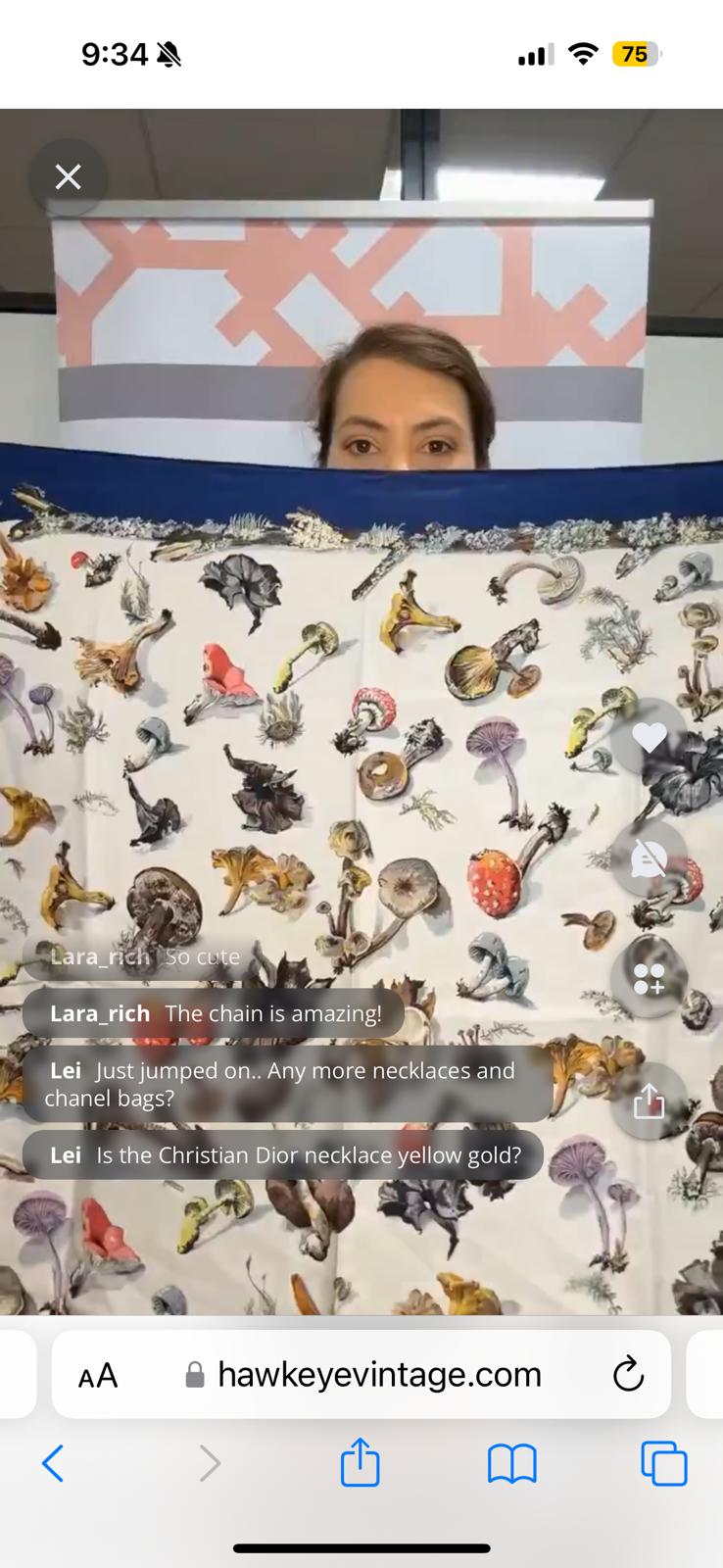 Hermes mushrooms scarf