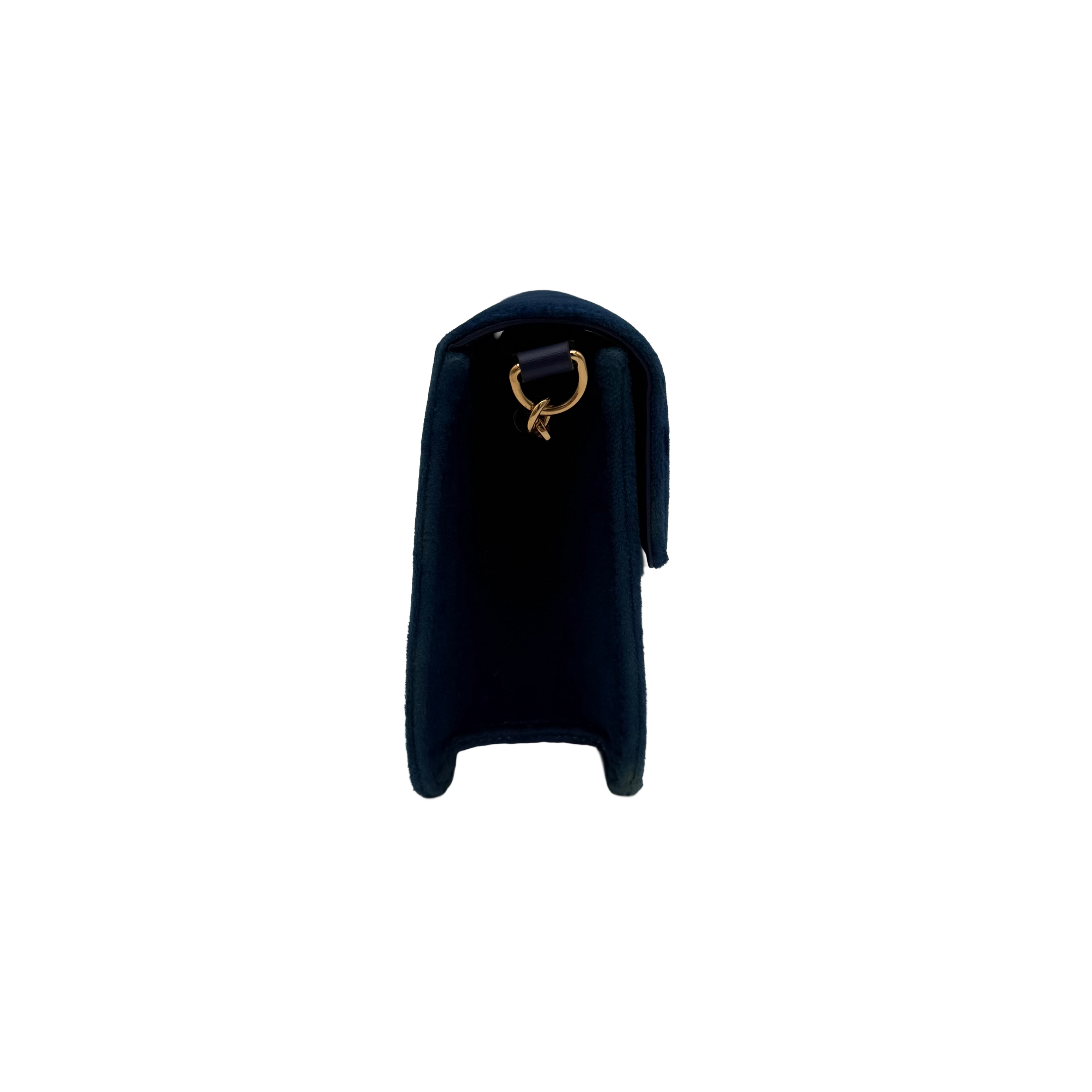 Gucci Broadway Crystal G Clutch | Midnight Blue Velvet | Silver & Gold Hardware