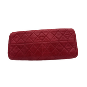 Chanel Mademoiselle Bowling Bag | Red Quilted Lizard-Embossed Leather | Silver Hardware