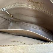 Chanel Vintage CC Tassel Camera Bag | Beige Lambskin | Gold Hardware