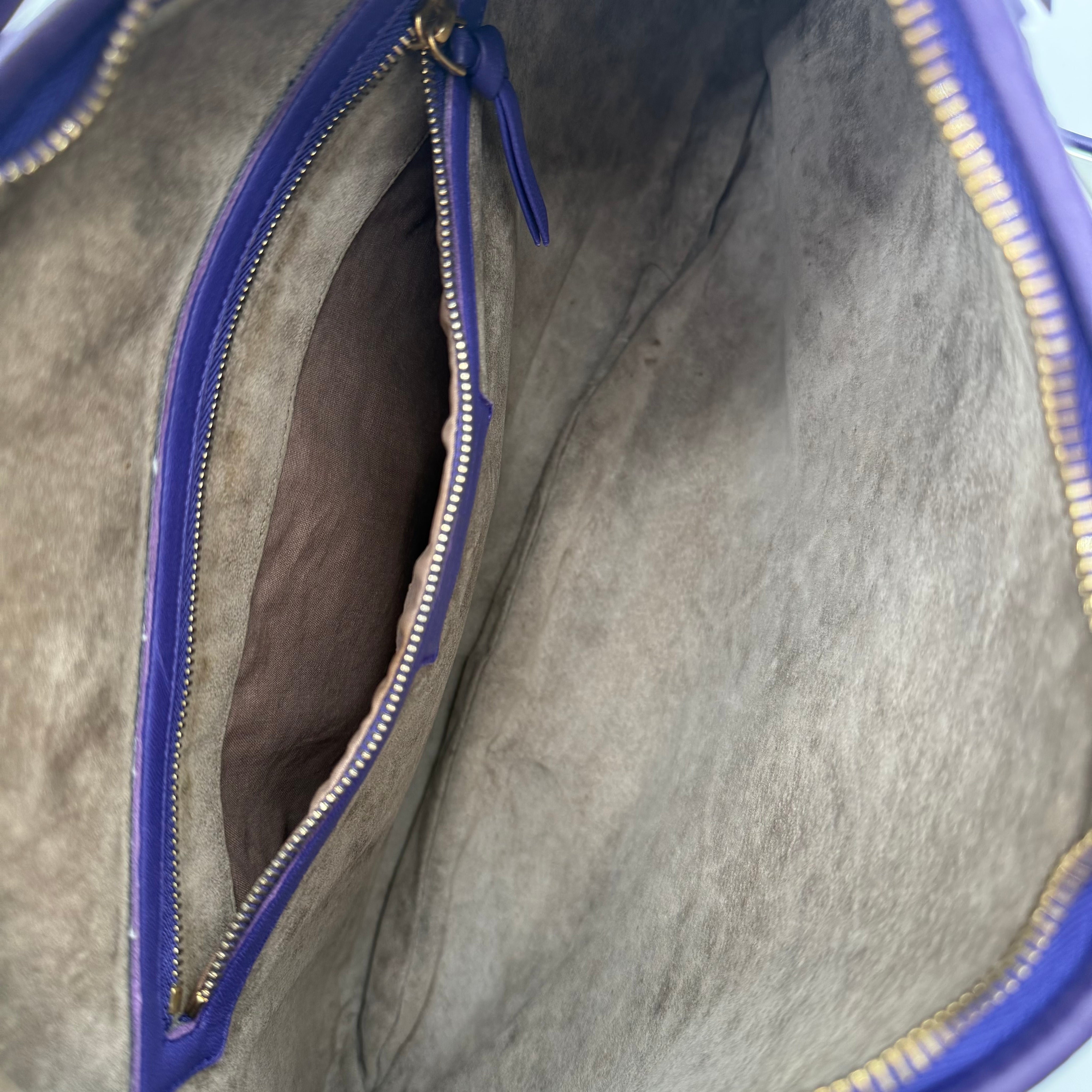 Bottega Veneta Intrecciato Veneta Hobo Large | Purple | Gold Hardware