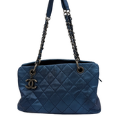 Chanel Vintage Mademoiselle Bowling Bag | Navy Caviar | Ruthenium Hardware
