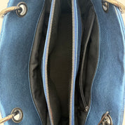 Chanel Vintage Mademoiselle Bowling Bag | Navy Caviar | Ruthenium Hardware