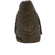 Chanel Vintage Cambon Quilted Tote | Metallic Bronze Aged Calfskin | Silver Hardware