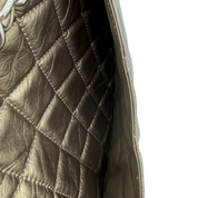 Chanel Vintage Cambon Quilted Tote | Metallic Bronze Aged Calfskin | Silver Hardware