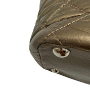 Chanel Vintage Cambon Quilted Tote | Metallic Bronze Aged Calfskin | Silver Hardware