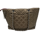 Chanel Vintage Cambon Quilted Tote | Metallic Bronze Aged Calfskin | Silver Hardware