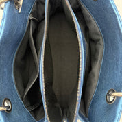 Chanel Vintage Mademoiselle Bowling Bag | Navy Caviar | Ruthenium Hardware