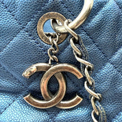 Chanel Vintage Mademoiselle Bowling Bag | Navy Caviar | Ruthenium Hardware