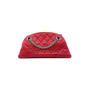 Chanel Mademoiselle Bowling Bag | Red Quilted Lizard-Embossed Leather | Silver Hardware