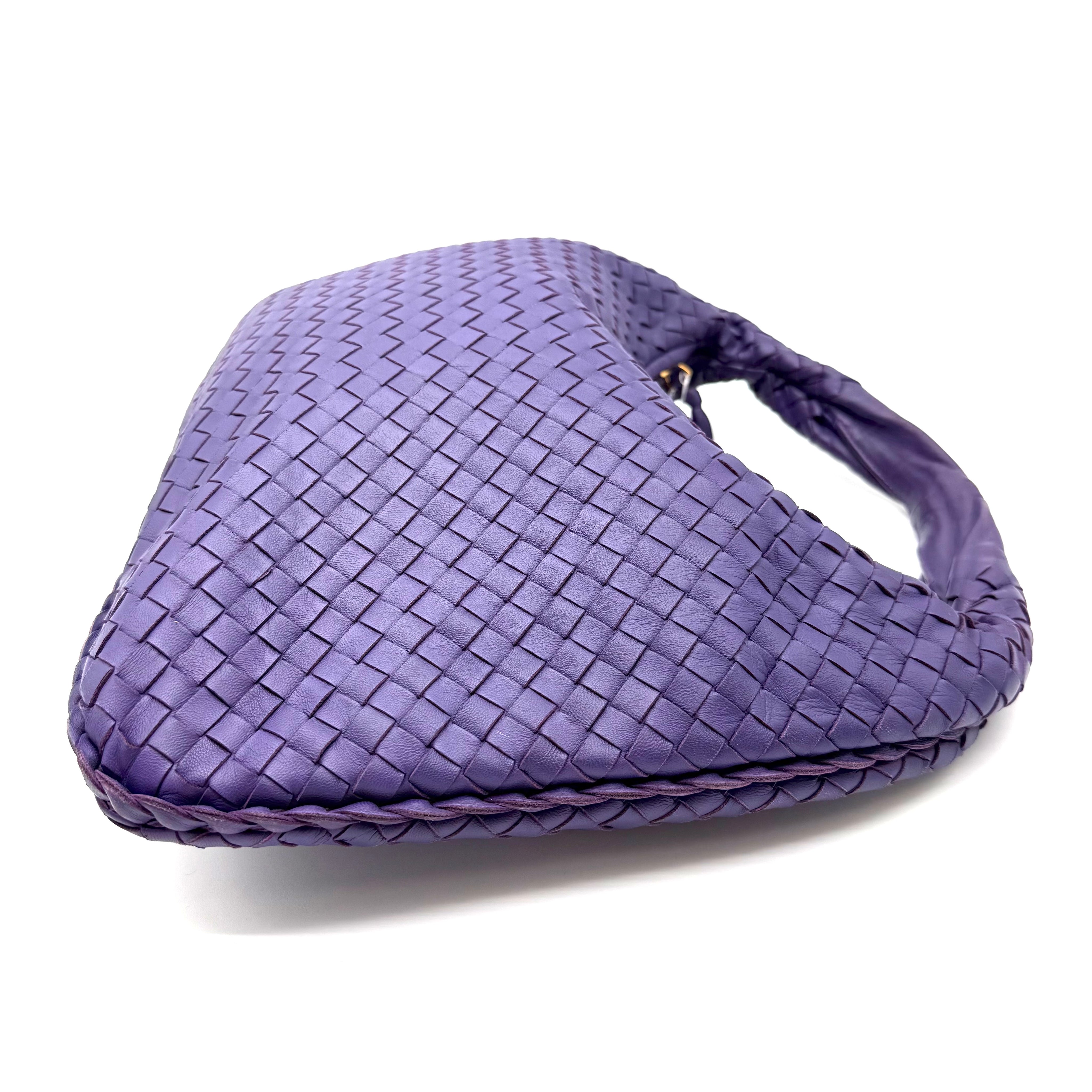 Bottega Veneta Intrecciato Veneta Hobo Large | Purple | Gold Hardware