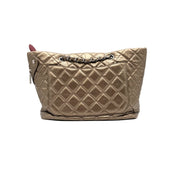 Chanel Vintage Cambon Quilted Tote | Metallic Bronze Aged Calfskin | Silver Hardware