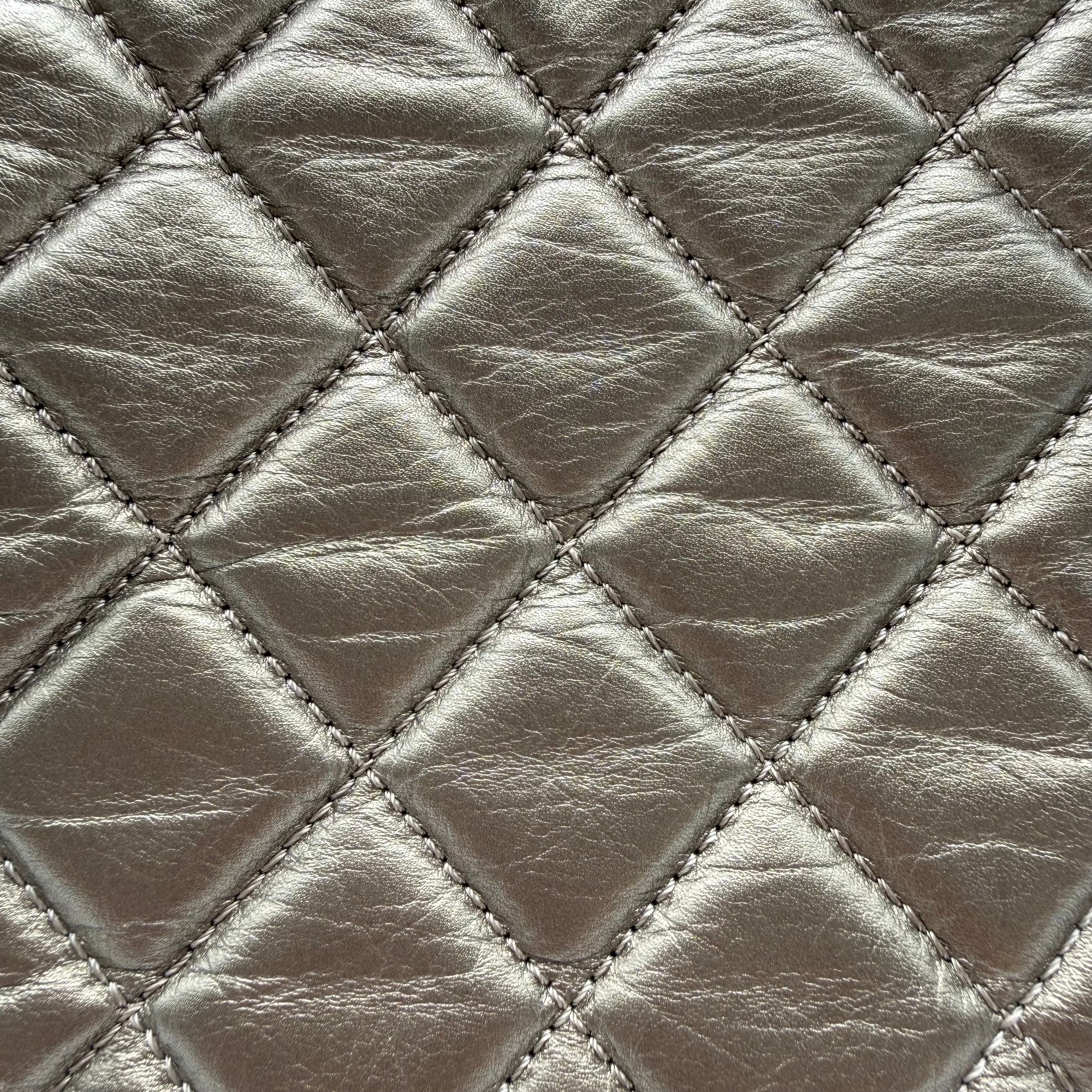 Chanel Vintage Cambon Quilted Tote | Metallic Bronze Aged Calfskin | Silver Hardware